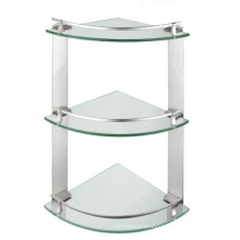 Three layers corner glass shelf bathroom glass shelf toilet glass shelf